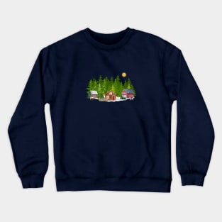 Peaceful Farm With Some Animals Crewneck Sweatshirt